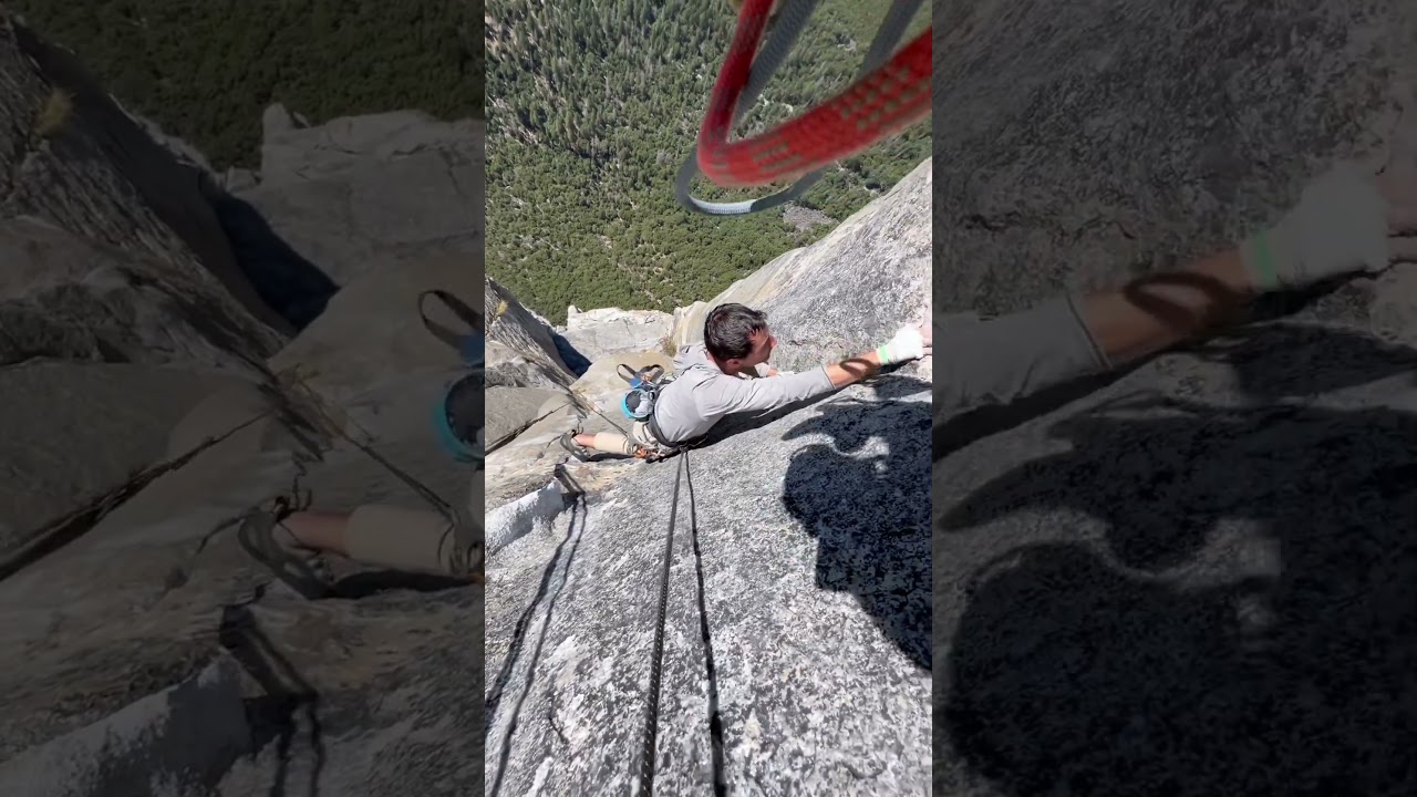 Karate Kick on El Cap Boulder Problem 🧗‍♂️