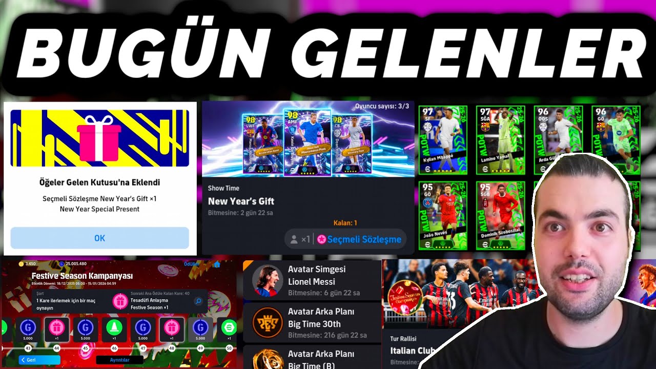 Bugün Gelenler 🎁 Free Show Time & Events (eFootball 2026 Mobile)