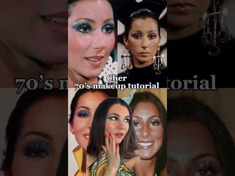Cher inspired makeup✨ Which celebrity makeup should I do next? #makeuptutorial #60smakeup #70s