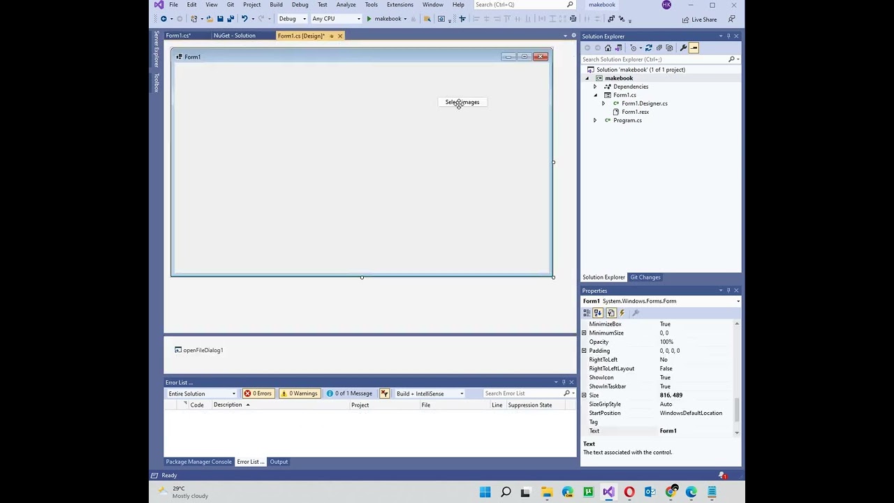 Convert pictures to pdf and make book in C#