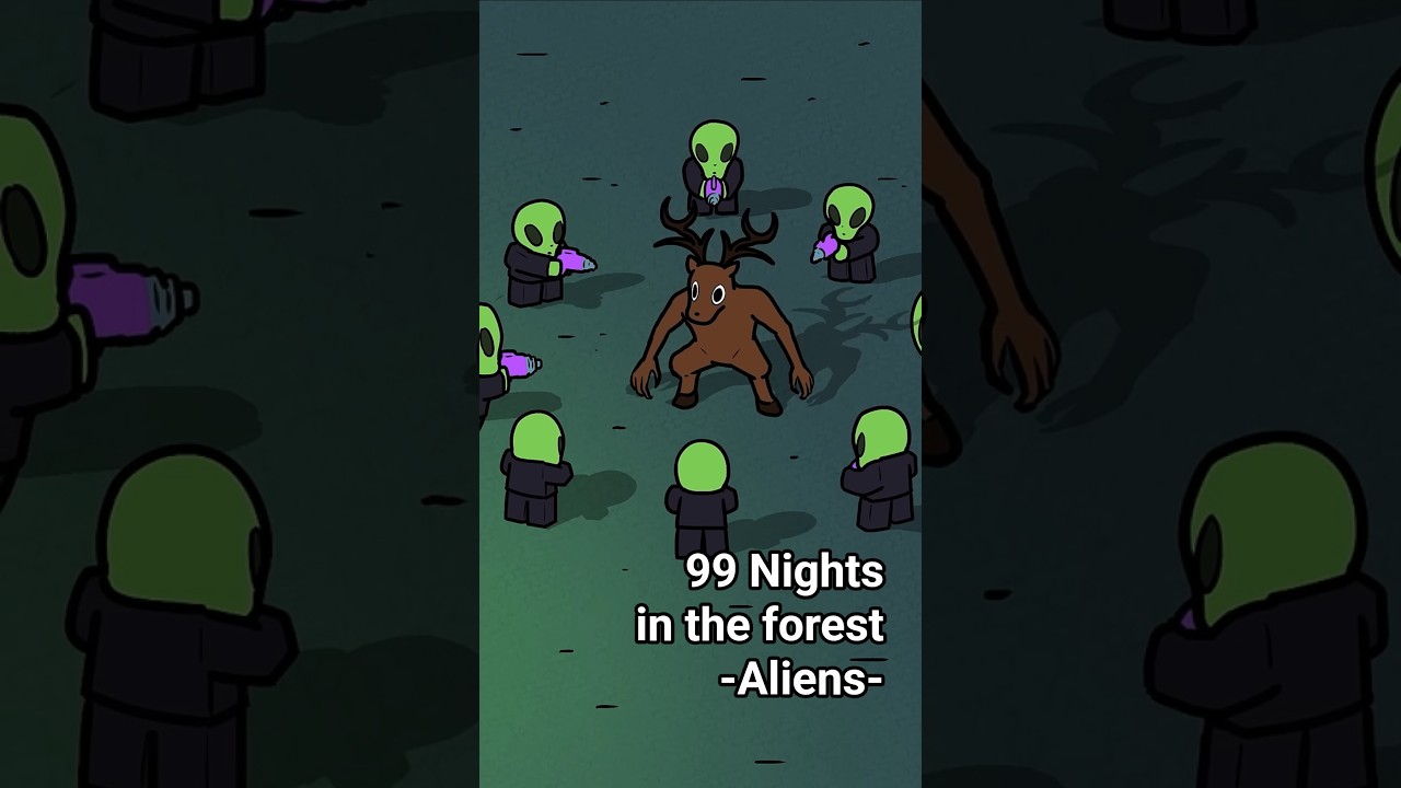 99 Experience the Magic: 99 Nights of Forest Alien Animations 👽🦌🦉🐐