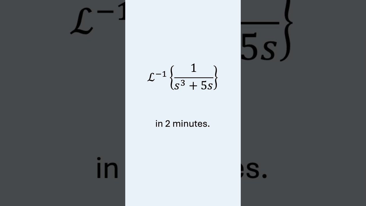 Inverse Laplace Transform in Engineering π