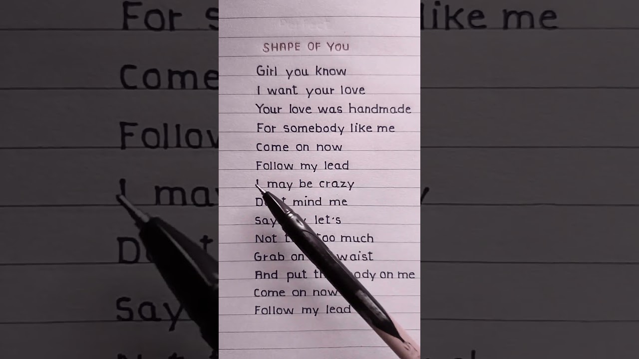 Ed Sheeran - Shape Of You 🎶 Lyrics
