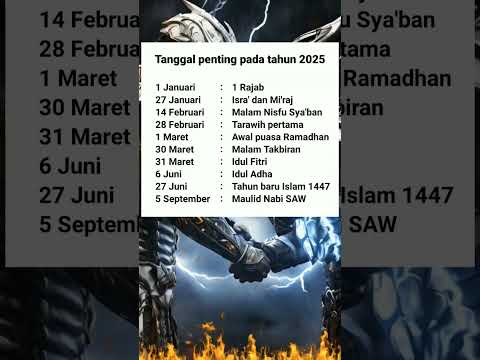 Tanggal penting Islam pada tahun 2025  #shortislami #kalenderhijriyah #idulfitri #iduladha