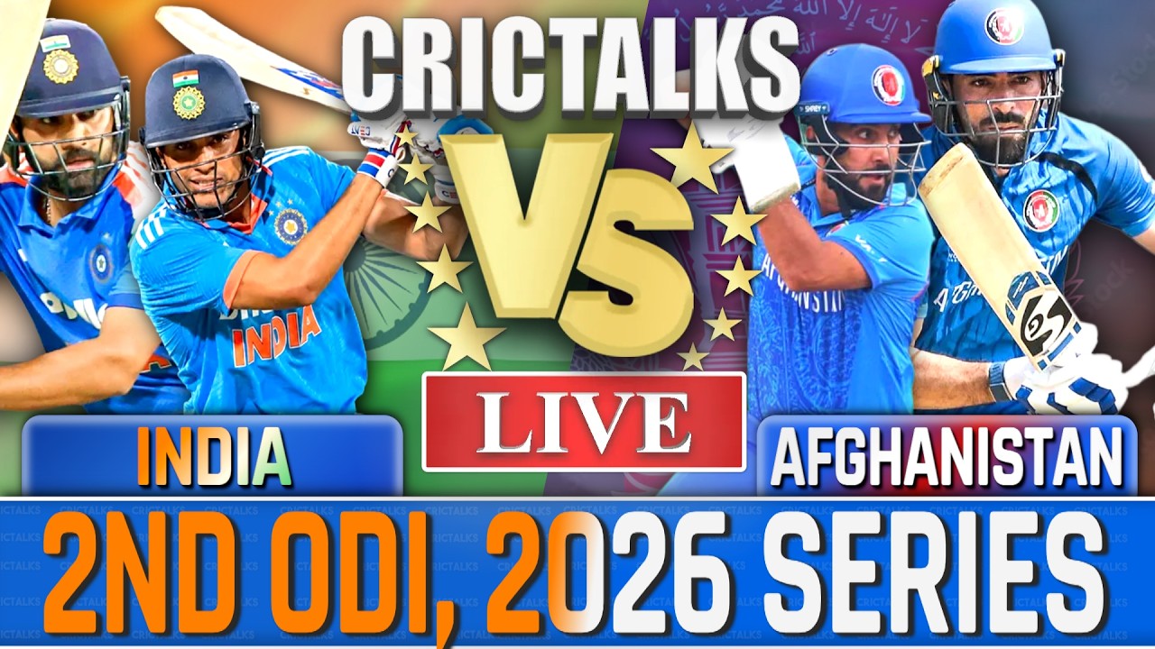 🔴 Live: IND vs AFG, 3rd ODI Live Cricket Match Today, 2026 Series, Live Match Commentary, 1st Inn