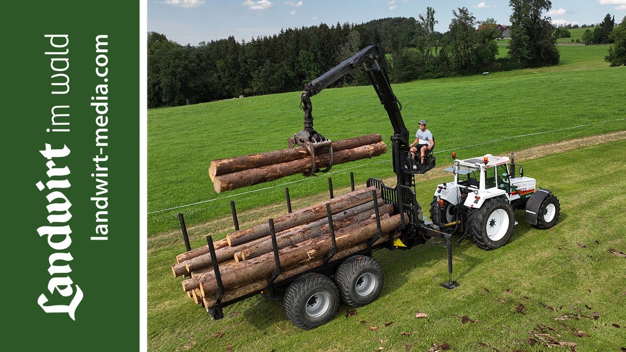 Selbstgebauter Rückeanhänger im Wald – Ein einzigartiges DIY-Projekt 🚜