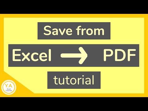 How to Save an Excel File as PDF - Tutorial