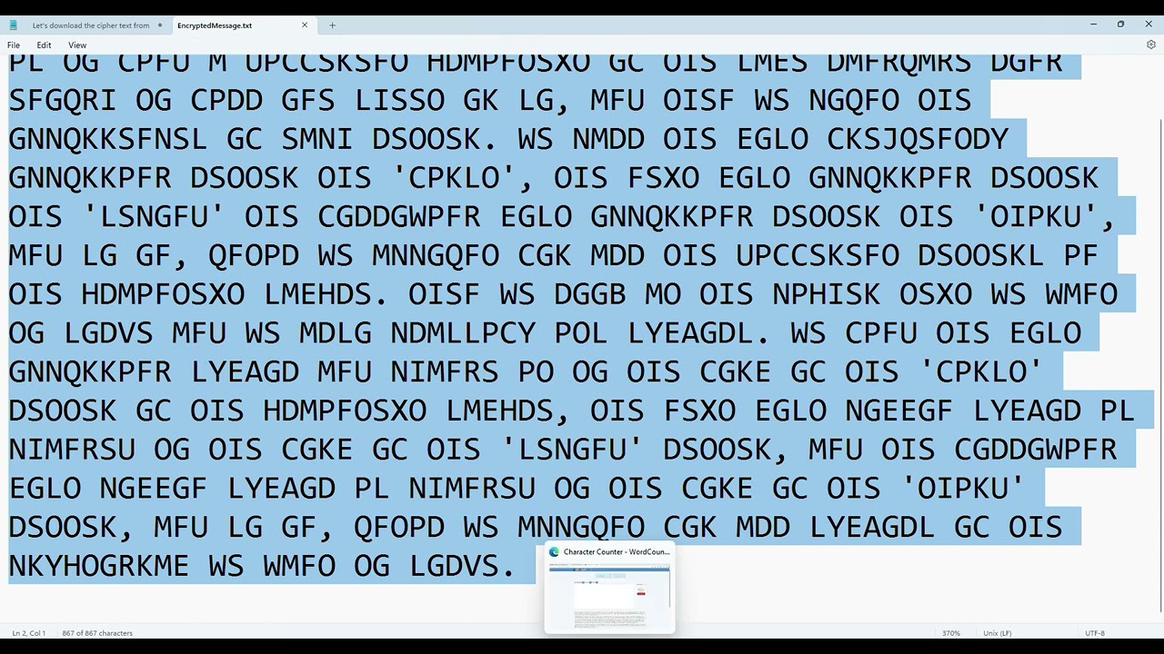 Crack Caesar Cipher with Frequency Analysis 🔍