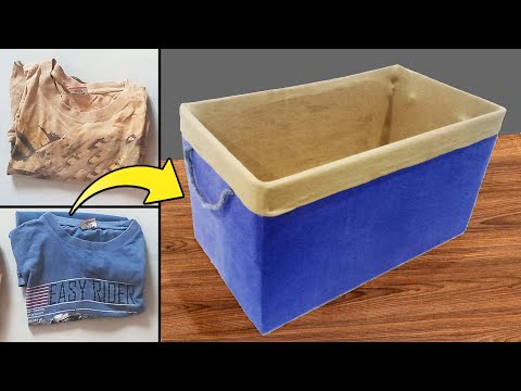 DIY Cardboard Storage Box | Storage Basket from Cardboard | Cardboard Storage