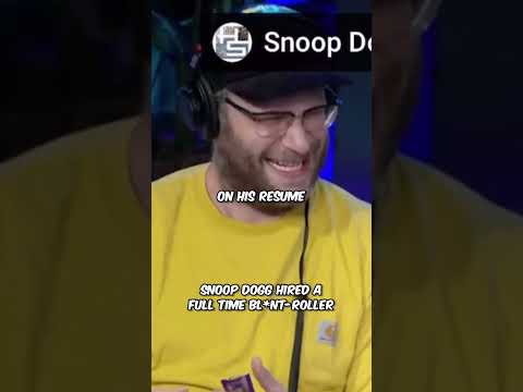 Snoop Dogg hired a full time blunt roller