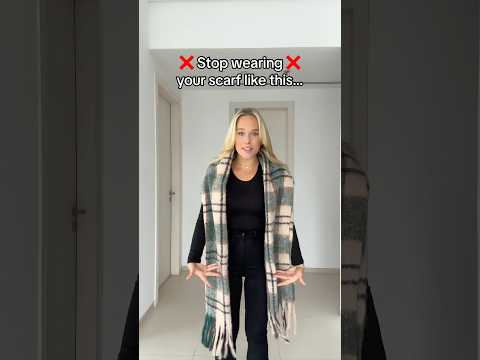 Stop wearing your scarf like this 👀 Try this Scarf Hack ✅ #ScarfHack #FashionHack