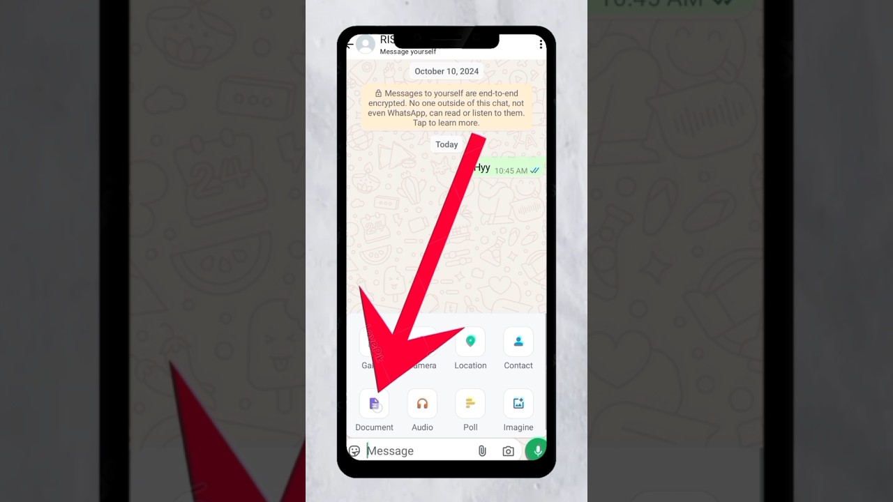 WhatsApp par pdf file kaise bheje π± How to send pdf file on whatsapp 2025 | #shorts