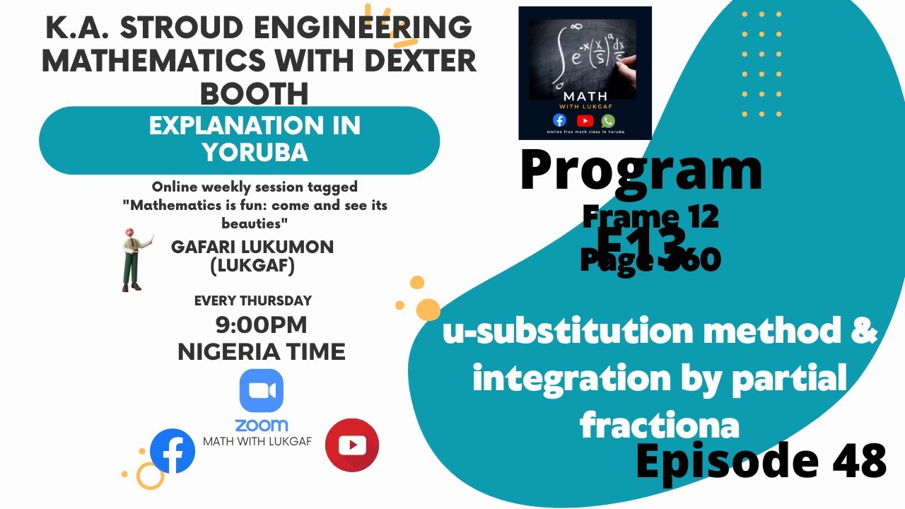 Master u-Substitution & Partial Fractions in Engr Math 48 π
