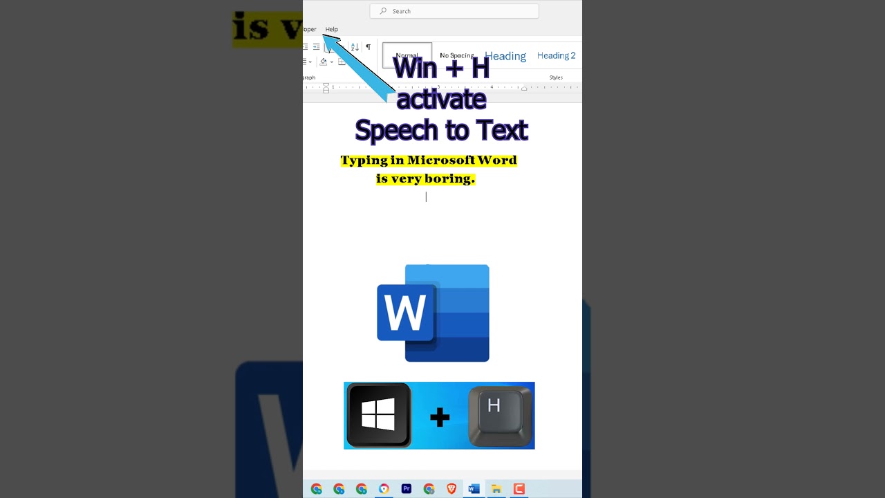 Voice Typing in MS Word on Windows 10 📝