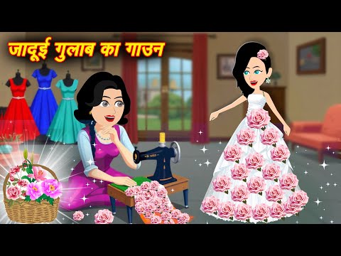 рдЬрд╛рджреБрдИ рдЧреБрд▓рд╛рдм рдЧрд╛рдЙрди Jadui Gulab Gown | Cartoon Kahani | Hindi Kahaniya | Story | JADUI KAHANI | magic