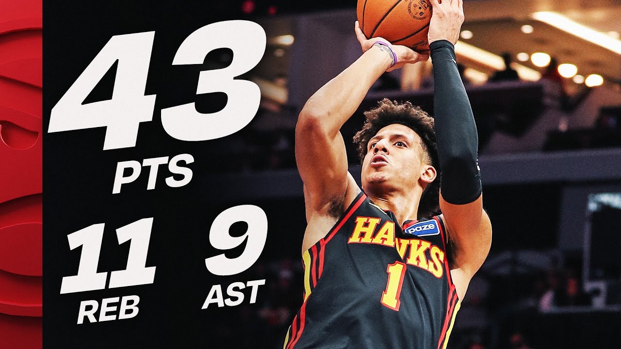 Jalen Johnson Scores 43 PTS in Hawks' Loss to Hornets 🏀