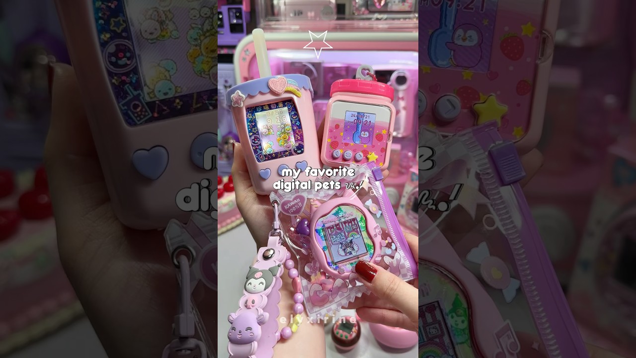 my favorite Digital Pets! 🥹🤏🏻 #digitalpet #tamagotchi #virtualpet #kawaii #milktea