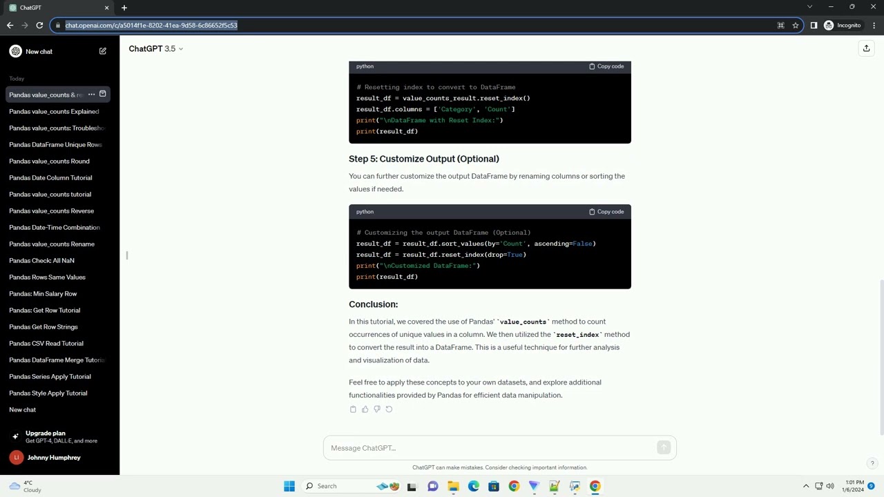 Master Pandas value_counts() with reset_index() for Easy Data Analysis π