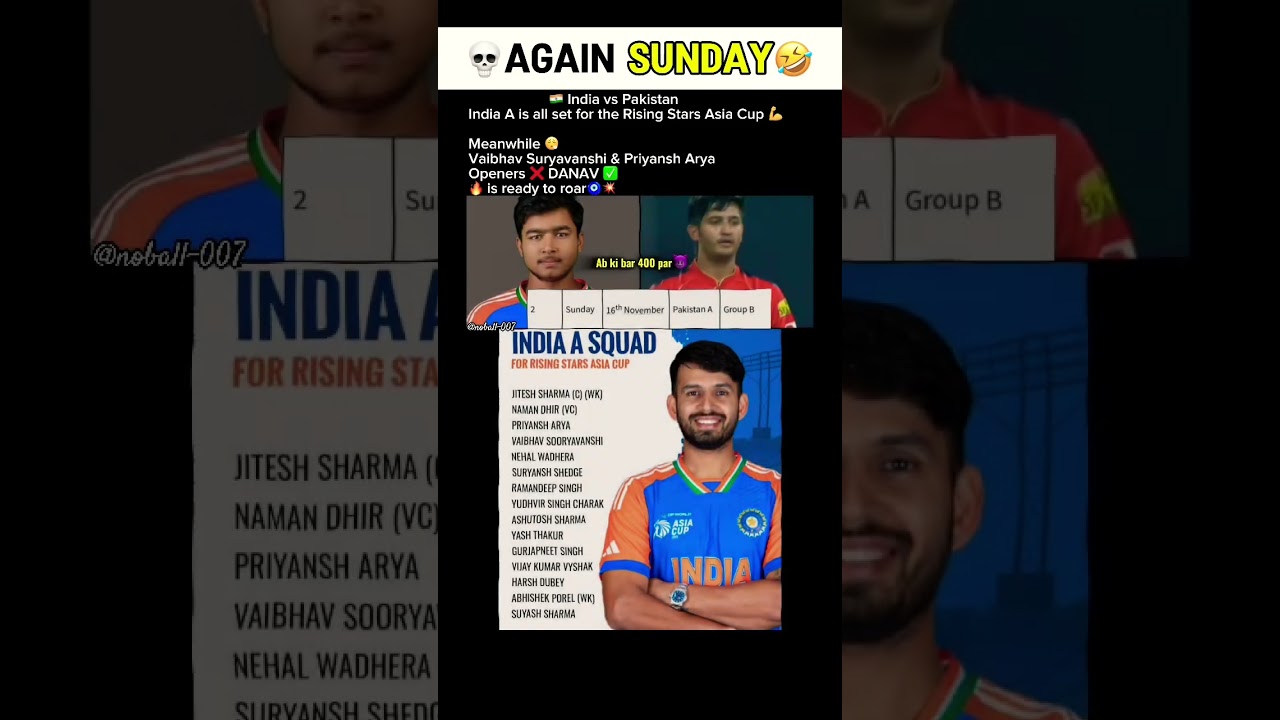 India A vs Pakistan A | Exciting Sunday Clash at Rising Stars Asia Cup 2025 🇮🇳🔥