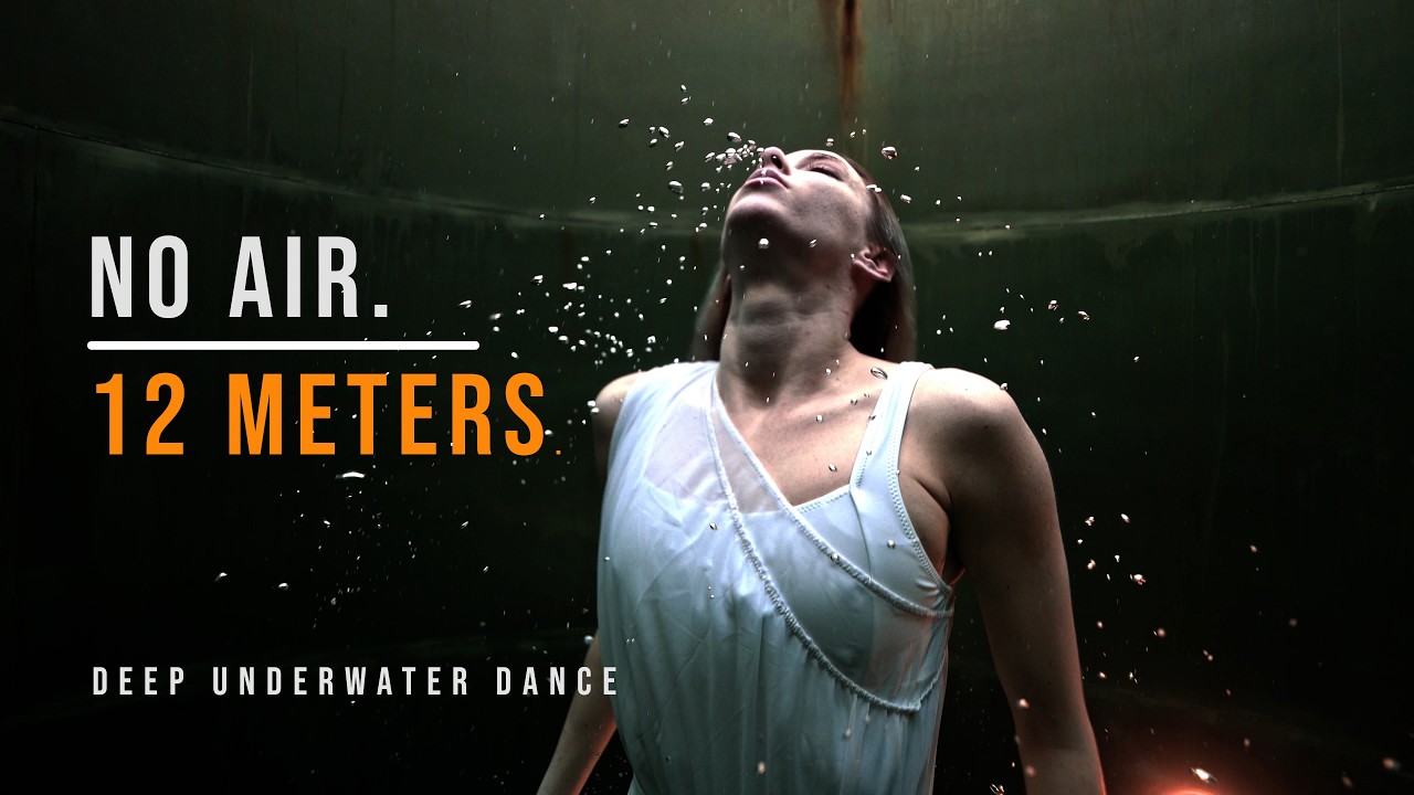 Underwater Dance at 12 Meters in a Water Pipe 🌊