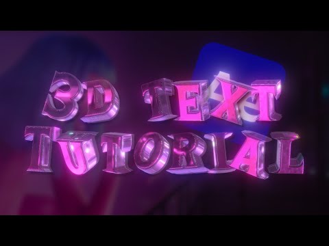 3D Text in After Effects | TUTORIAL
