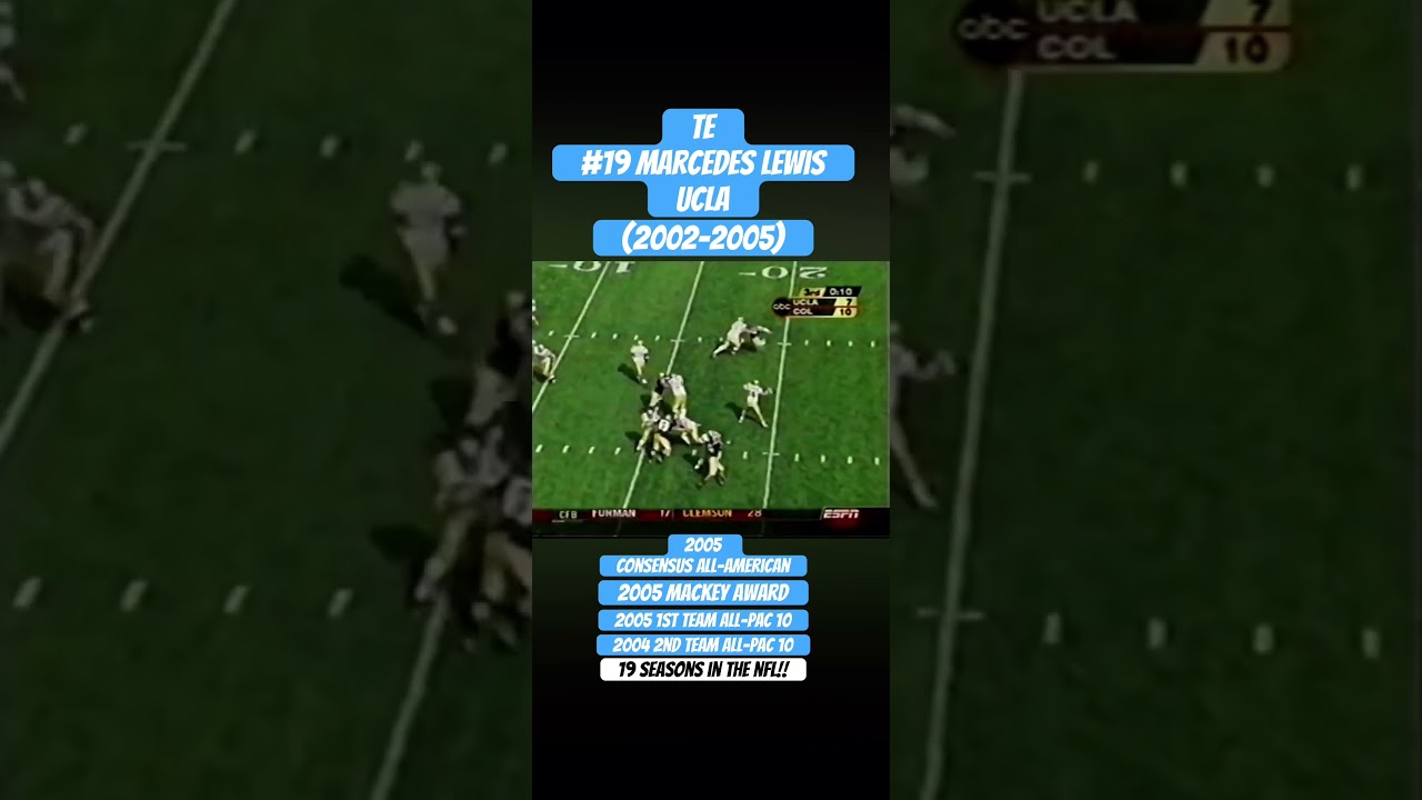 Watch UCLA TE Marcedes Lewis Shine in Exciting College Football Highlight π
