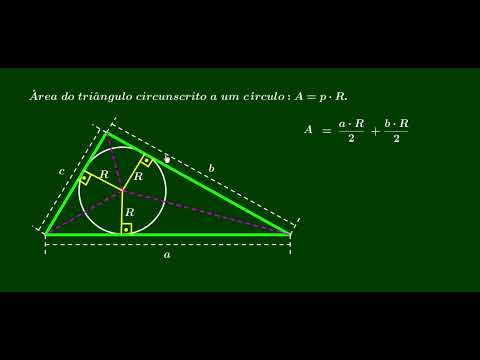 Área do Triângulo com um círculo inscrito nele. (demonstração)