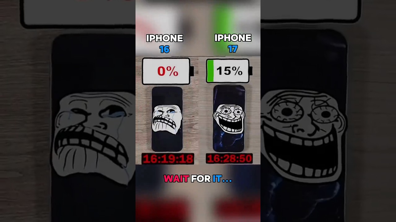 iPhone 16 vs 17 Battery Test 🔋