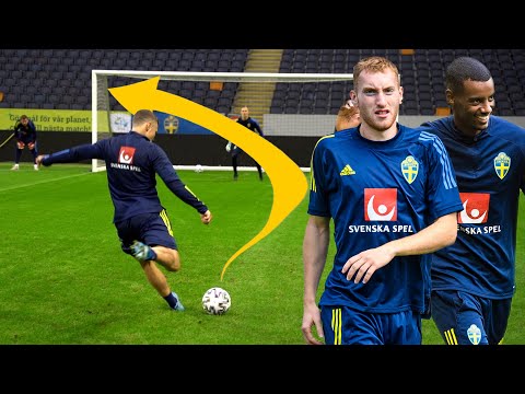 Herrlandslagets galnaste skott på träning!