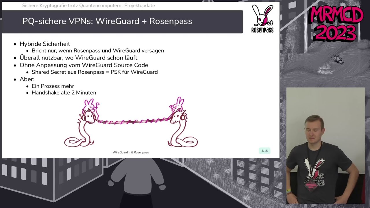 MRMCD2023 Rosenpass Update: Practical Post-Quantum Cryptography 🔐