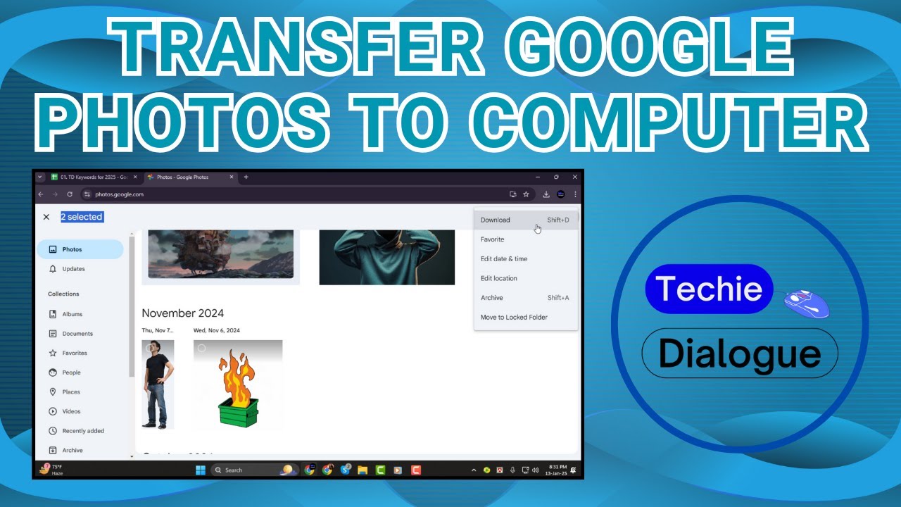 Transfer Google Photos to PC: Complete Guide 2025