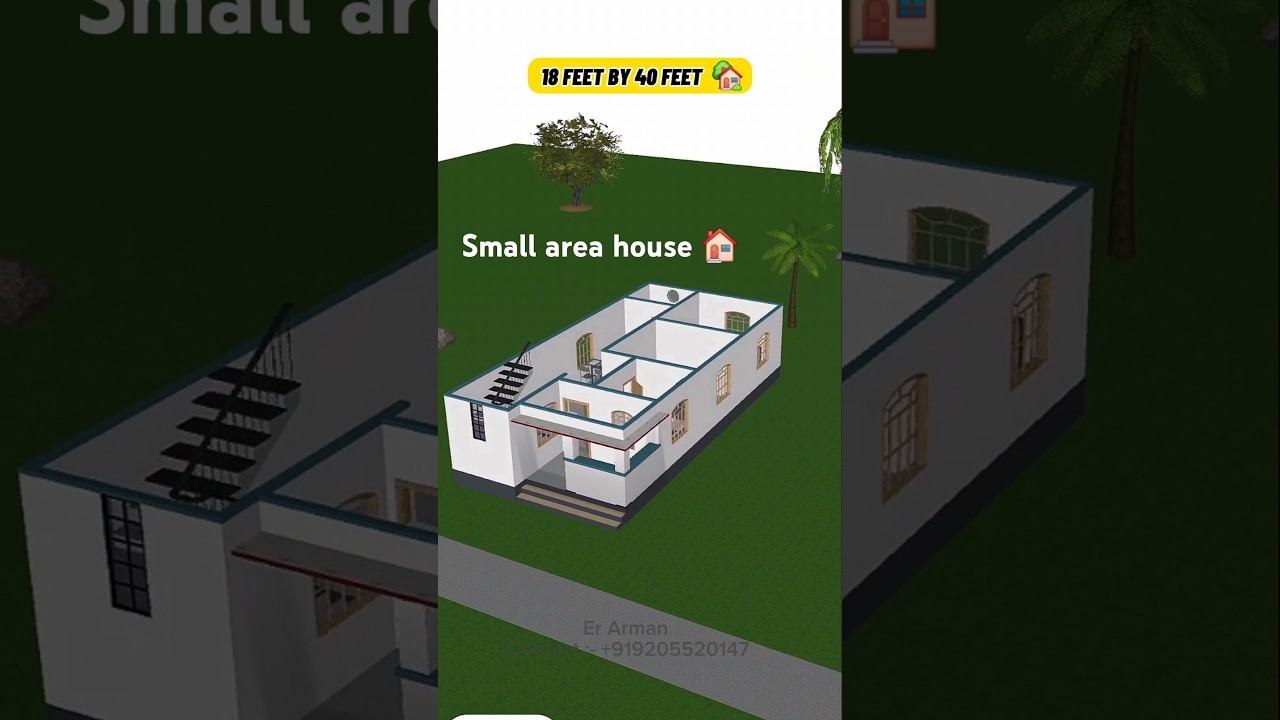 18x40 Small House Plans 🏠