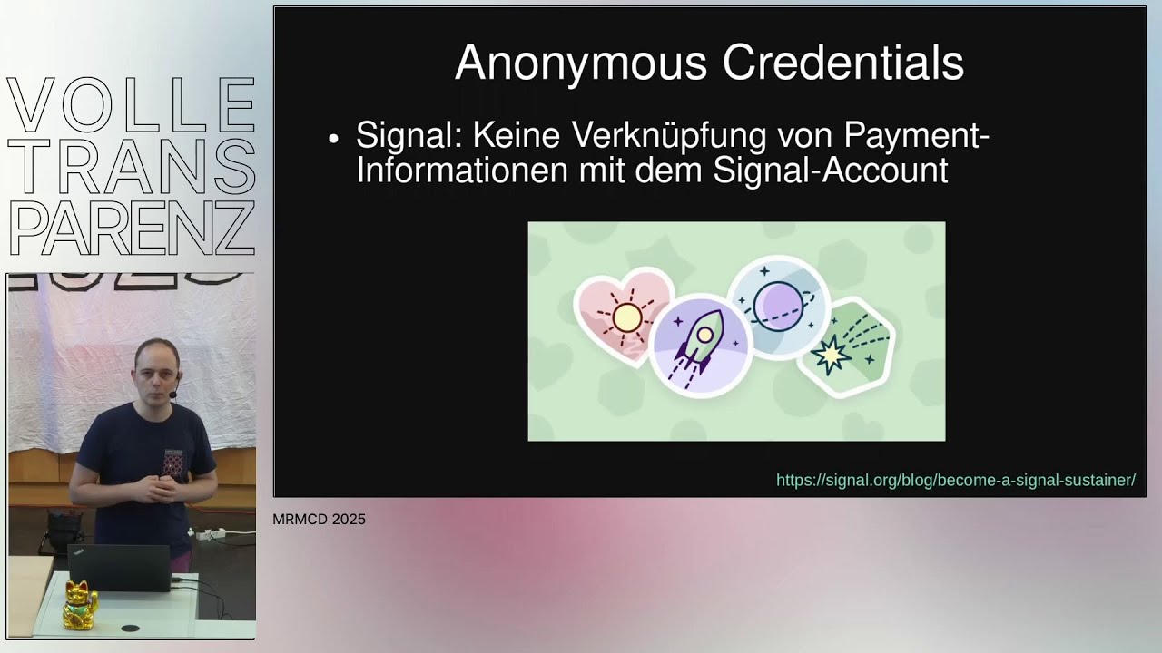 MRMCD2025: Vertrauen ist gut, Kryptographie ist besser - Überblick über kryptographische Privatsphäre schützende Technologien