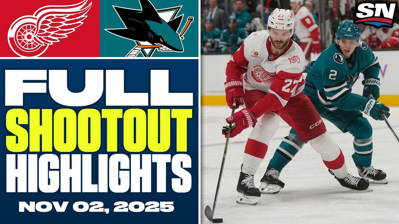 Red Wings vs Sharks Shootout Highlights (Nov 2, 2025)