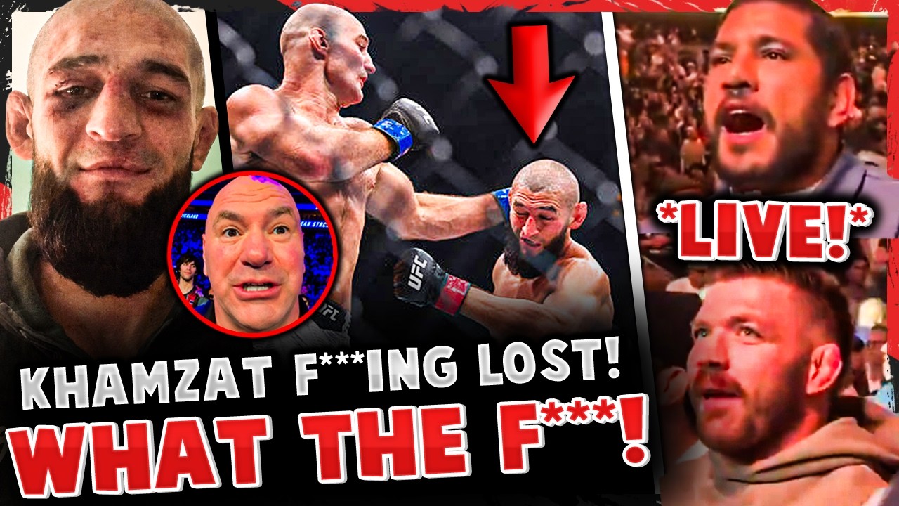 MMA Community REACTS to Khamzat Chimaev LOSING to Sean Strickland! ALTERCATION IN CROWD! UFC 328