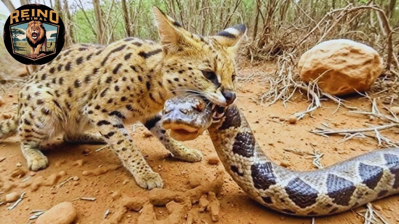 Serval vs Cobra Rey: Velocidad y Veneno en Batalla 🐍
