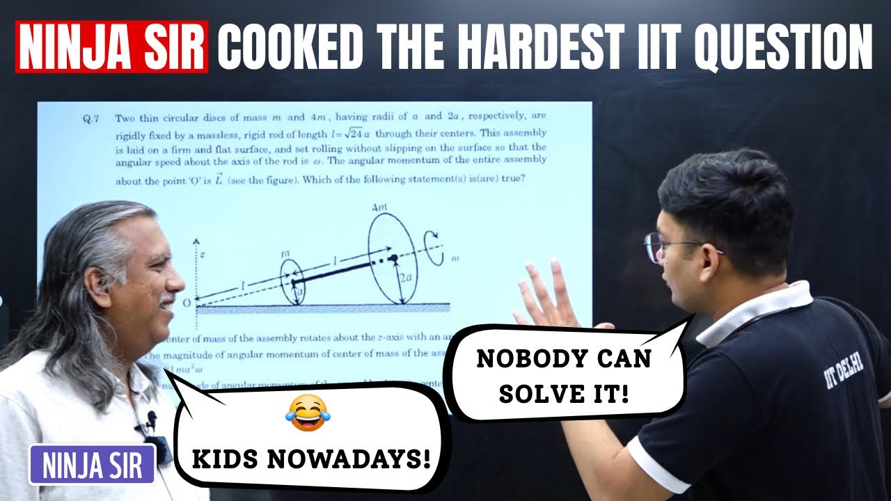 Ninja Sir Breaks Down JEE Advanced 2016 Rotational Motion Question 🔥