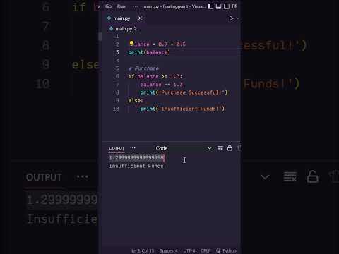 Python Can't Do Math?? #python #programming #coding