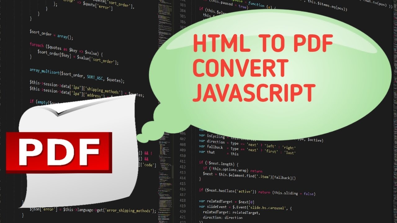 Convert HTML to PDF with JavaScript 📄
