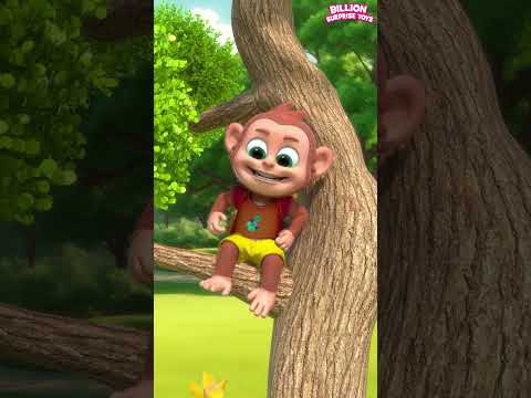 Monkey Mischief #billionsurprisetoys #kidssongs #shorts #cartoon