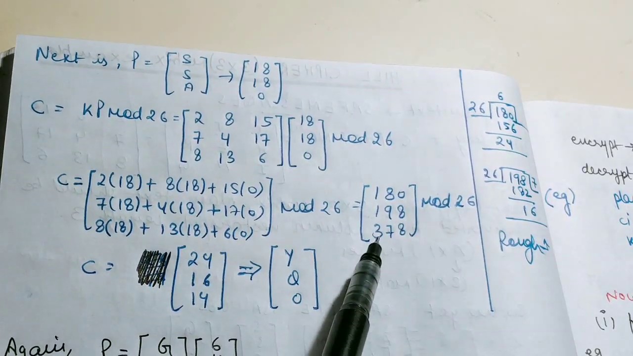 Mastering Hill Cipher: 3x3 Matrix Encryption & Decryption Explained 🔐