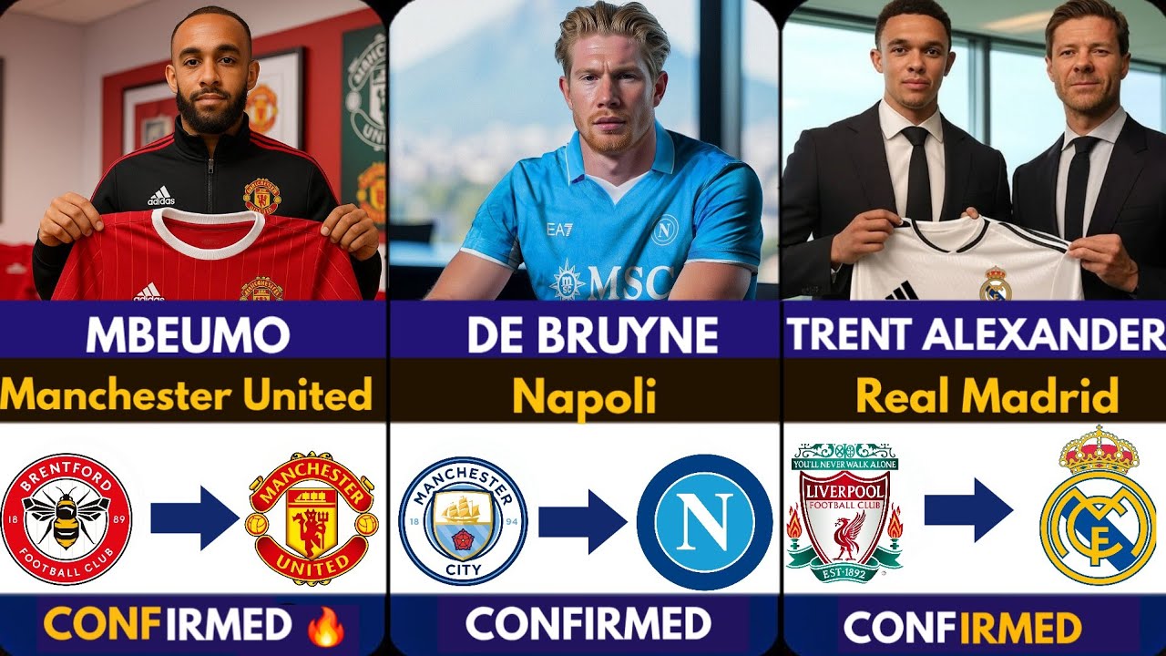 🚨THE LATEST CONFIRMED TRANSFER NEWS AHEAD OF SUMMER TRANSFER WINDOW 2025, Mbeumo 🔥, De bruyne ✅️