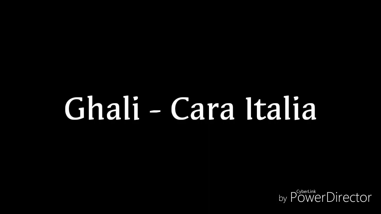 Ghali - Cara Italia 🎶 (Video Official Lyrics)