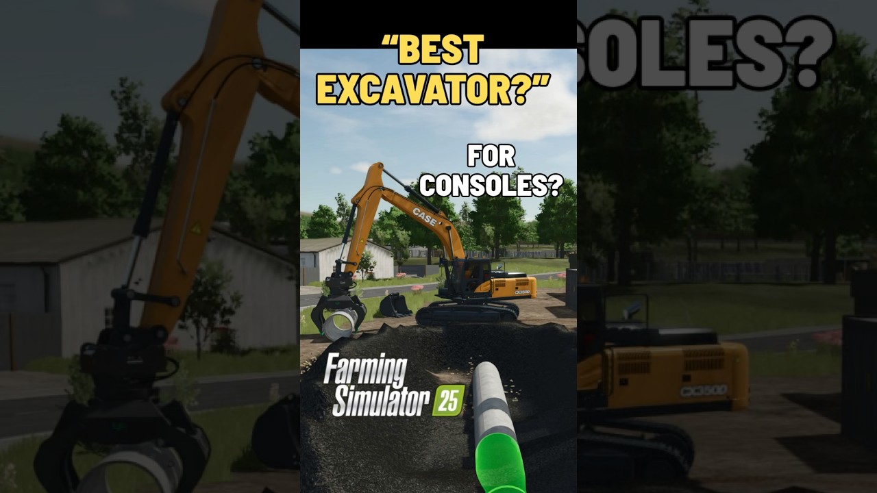 FS25 Mods: Best Case CX350D Excavator for Consoles 🚜