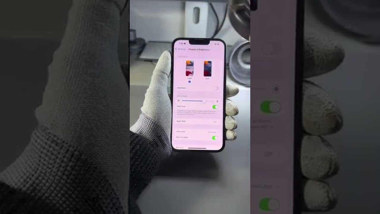 functionality of auto brightness after screen replacement on the iPhone 14 Pro. #iphone14pro
