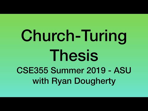Church-Turing Thesis, Encodings, A_DFA - CSE355 Intro Theoretical CS 6/19 Pt. 2