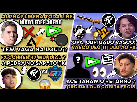 TORCIDA LOUD COGITA FROIS! BOMBA:TIME ALPHA7 SAIDA? VASCO DEU O TITULO FX? FX VAI CORRER QUEBRAS ?