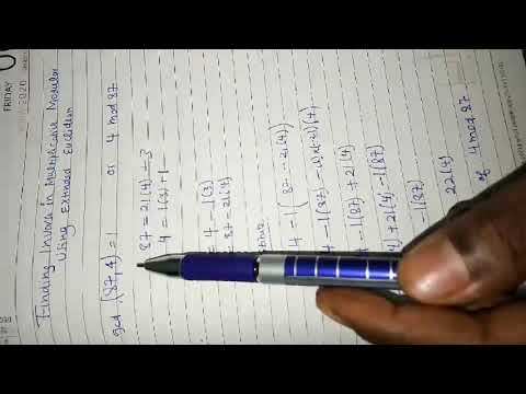 Inverse Modular Calculation Using Extended Euclidean Algorithm