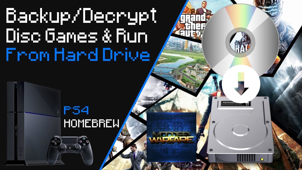 Easily Backup, Decrypt & Play PS4 Disc Games from HDD with Modded Warfare 🎮