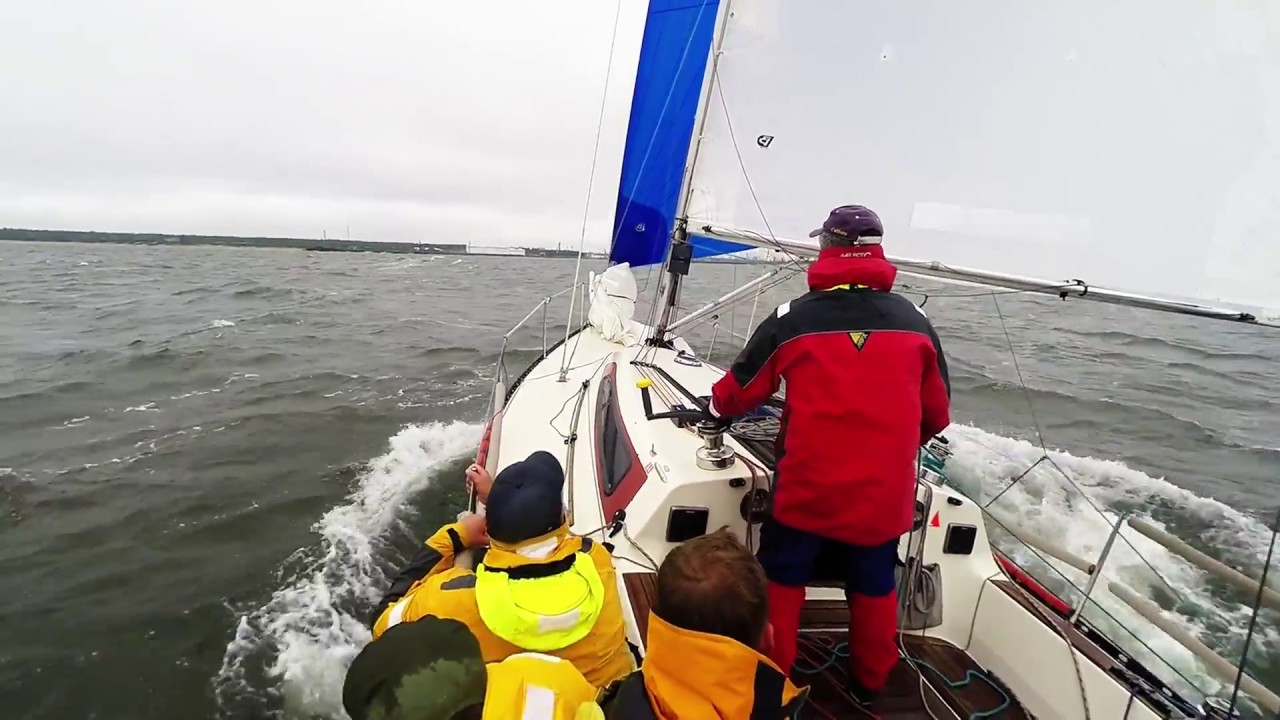 Pilies uosto regata 2017 - Esox X-99 Downwind Sprint with Max Speed 16.7 kts